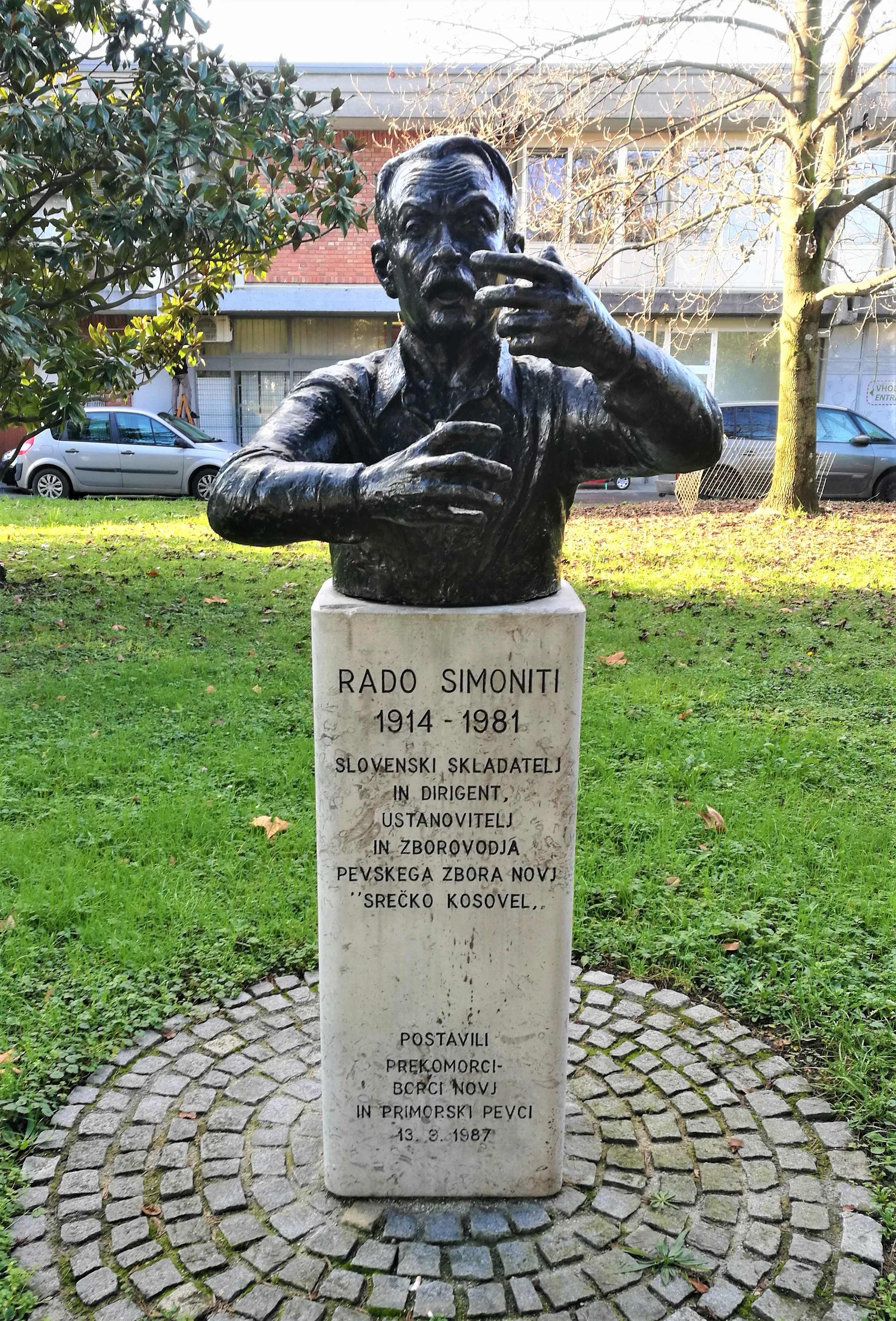 Negovan Nemec, Spomenik Radu Simonitiju, 1987, Nova Gorica