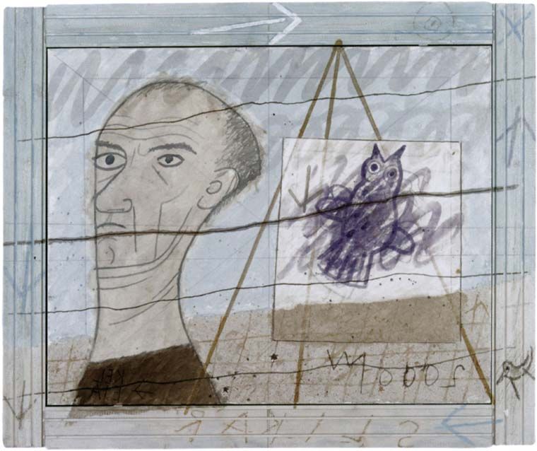 Vladimir Makuc, Lastna podoba, 2000, vir: https://www.ng-slo.si/si/imagelib/magnify/default/RAZSTAVE/POLETIH/2003/makuc/mak067.jpg